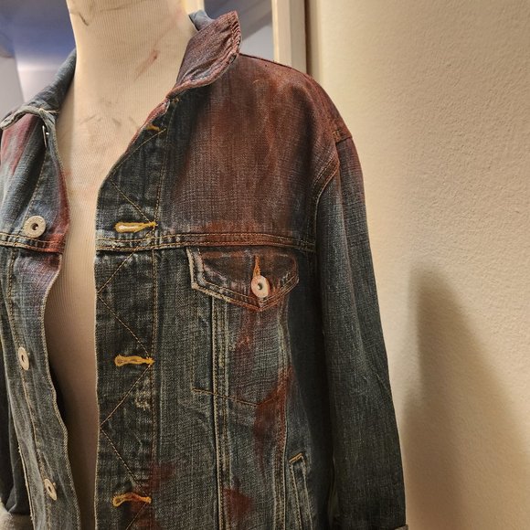 SIDNEY FROM SCREAM GHOSTFACE JEAN JACKET DETAILED Women's M - Picture 1 of 15